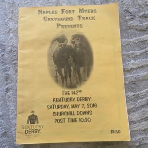 Kentucky Derby 142nd Program 2016
